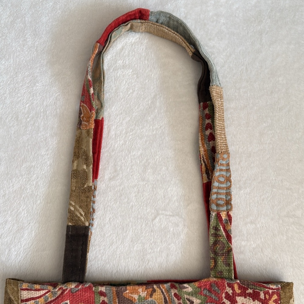 Patchwork Embroidered "A" Quilted Multicolor Boho… - image 5